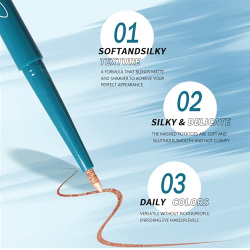 Delineador Lápiz Waterproof Azul Turquesa Profesional miniatura 6