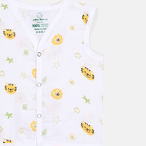 Image of The Boo Boo Club Extra Soft Organic Cotton Muslin Jhabla for Baby (Set of 4). GOTS Certified | 18-24 Months