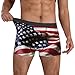yyunbmr Cool Funny Boxer Briefs for Men Humorous Trunks 3D Cut Underwear Mens Fashion Shorts Firefighter American Flag Print, Black, X-Large