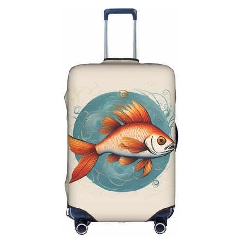 Beautiful Fish print Anti-scratch Luggage Cover, Luggage Protective Case, Washable Luggage Cover