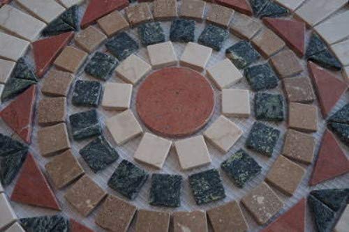 Mosaico Marmo Rosone 60x60 Cm - Inserti Pietra Naturale, Rosso Verona - Foto 4