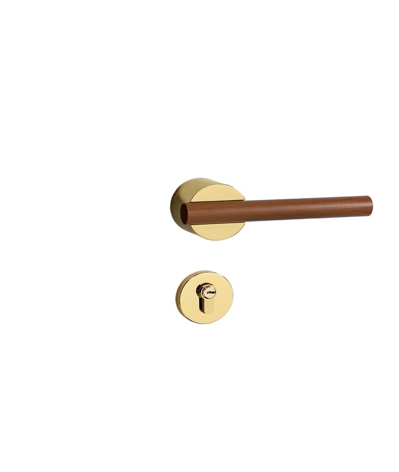 Vlalamno One Color Chinese Style Magnetic Silent Solid Wood Split Lock Bedroom Handle