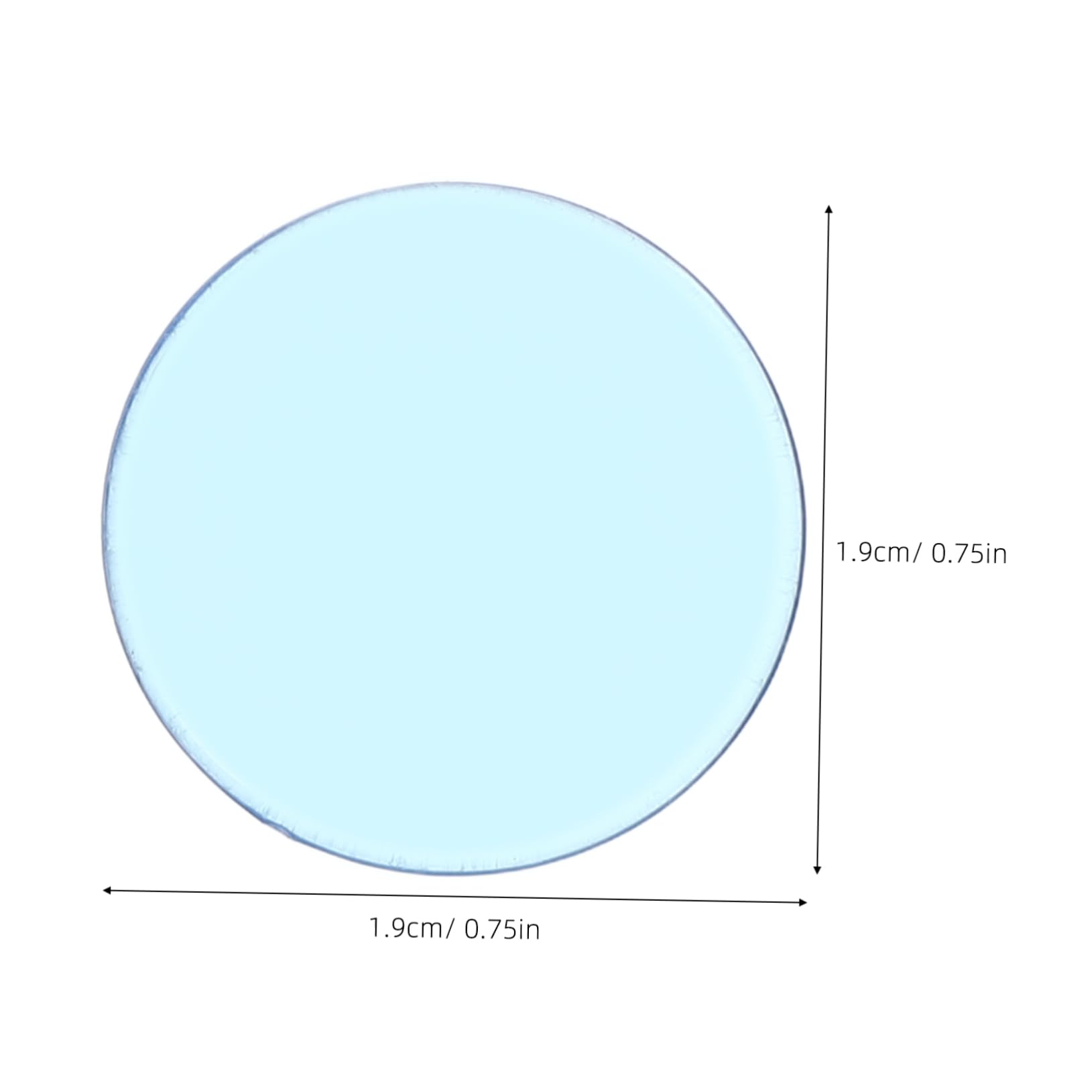 GALPADA 40Pcs Transparent Plastic Bingo Chips Markers Blue Counting Disks for Bingo Games Math Activities Smooth Surface Counters