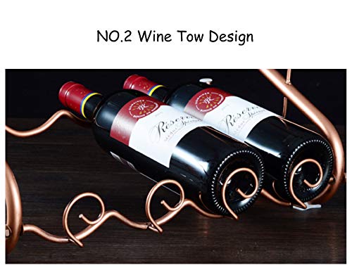 Soporte de vino de hierro para 4 botellas y 6 copas miniatura 5