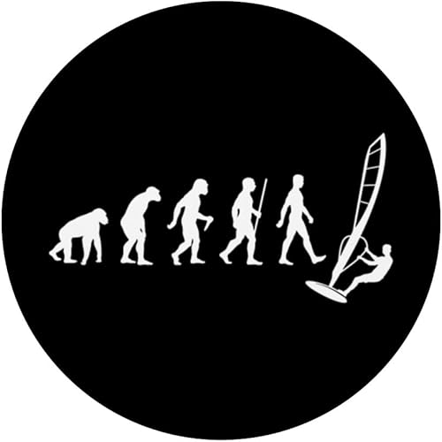 Miniatura 3 de Windsurfing - Windsurfer windsurf lovers funny evolution PopSockets Swappable PopGrip