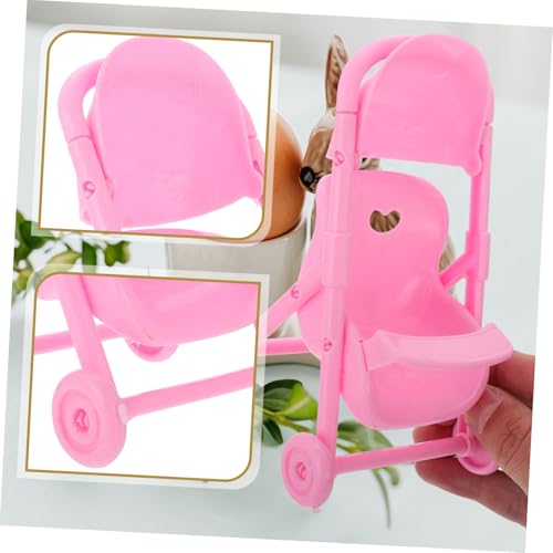 UPKOCH 4 Stück Teiliges Puppenwagen aus Robustem Abs Kunststoff Dekorativer Mini Buggy in Rollenspielzubehör für Mädchen Kreativität und Hand Auge Koordination – Bild 3