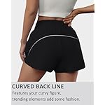 BMJL Women's Running Shorts Elastic High Waisted with Pockets, 2.5" Sporty Workout Quick Dry Athletic Shorts - Image 3