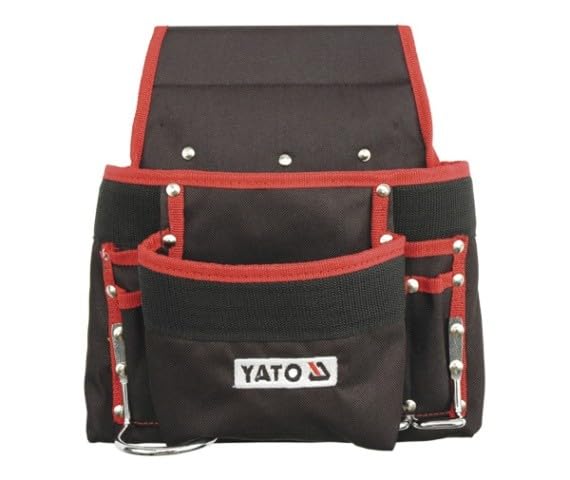 Yato YT-7410 8-Pocket & Tool Bag|Assembler for Carpenter Roofers Fitters|Leather bag|Tool Pouch for Technician|Tool Pouch Belt|Tool Pouch with Belt|Wear Resistant|Industrial tools|Power Tools|Tool Kit, Multicolor 2