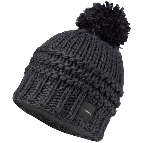 ATOMIC W ALPS POM BEANIE - Schwarz - Mütze für Erwachsene - Wintermütze...