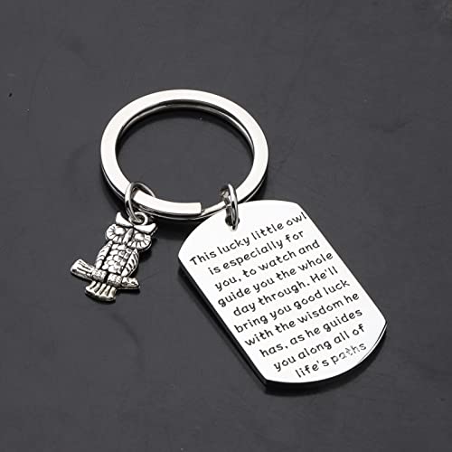 Bleouk Little Owl Keychain Lucky Charm Keychain Owl Theed Gift Good Luck Jewelry For Best Friend (This Lucky Little Owl) #TOP5