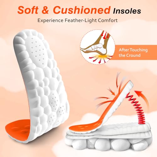 Image of Cloud-like Insole for Men and Women, 4D Soft Memory Foam Cushioning Insoles, Ultra Comfort with Arch Support for Foot Pain Relief, Orthopedic Insole for Walking and Standing All Day