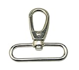 Generic Silvery 2 Inches Inside Diameter Oval Ring Lobster Clasp Claw Swivel Lobster Snap Clasp Hook for Strap Pack of 5