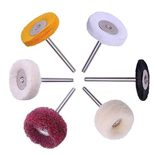 Sahni Tools 6Pcs Mini Abrasive Wheel Buffing Polishing Set Fit for Compatible Rotary Tools