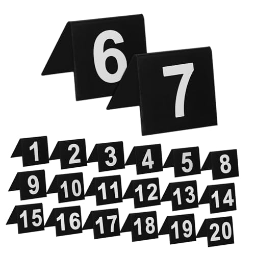 Numéros de table de mariage en acrylique noir lot de 20 pour banquet et grande fête