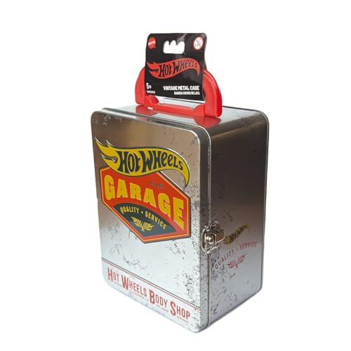 Maletín metálico Hot Wheels caja de almacenamiento de coches coleccionables 5