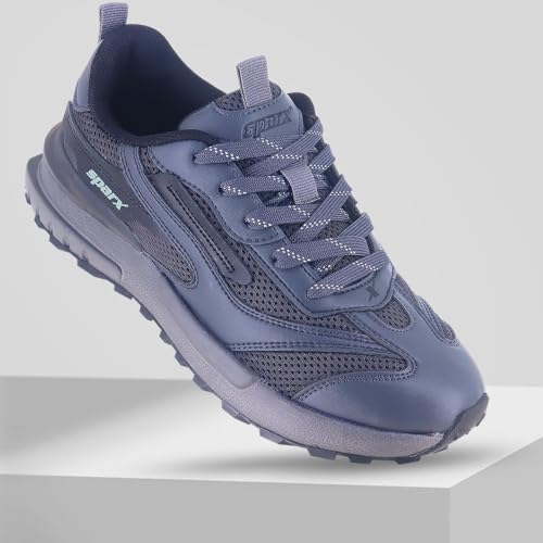 Image of SPARX Sports Running Shoes for Men - Lightweight Breathable Lace-Up Athletic Shoes with Cushioned Comfort, Shock Absorption, Durable Grip, Flexible Sole & Everyday Walking Performance