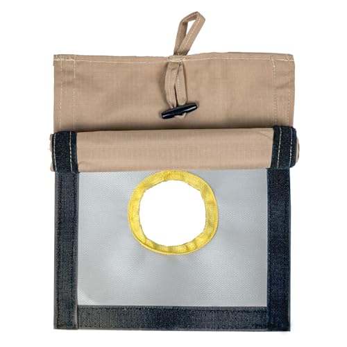 Stove Jack Kit with Rain Flap, 2.7'/3.9' DIY Fire Resistant Hole, High Temperature Resistance for Canvas/Bell Tent Camping (Dia. 2.7' Hole, Khaki)