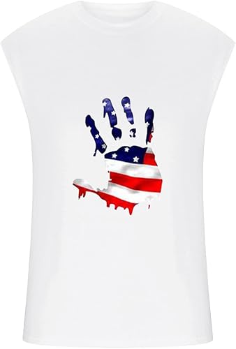 Miniatura 5 de Camiseta sin Mangas Estampado Amor Hombre Camisetas Deportivas Cuello Redondo Chaleco Blusa el Día de San Valentín