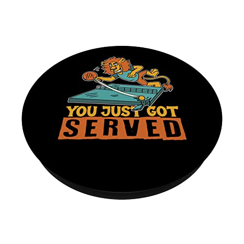 Ping Pong Paddle Table Tennis you just got served PopSockets Swappable PopGrip, Black - Image 2