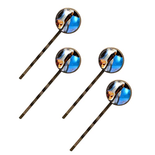 Épingles à cheveux motif vache lot de 4 barrettes simples peinture à l'huile pour femme