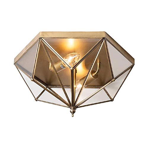Preisvergleich Produktbild JYDQM Deckenleuchte American Style Land Esszimmer Schlafzimmer Arbeitszimmer Aisle Flur Einfach, Eisen, Glas dekorative Lampe