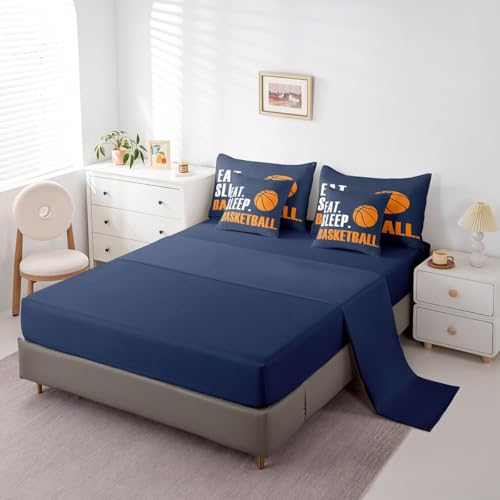 Image of Feelyou Basketball Comforter Set Queen 7 Piece for Boys Girls Women Men
