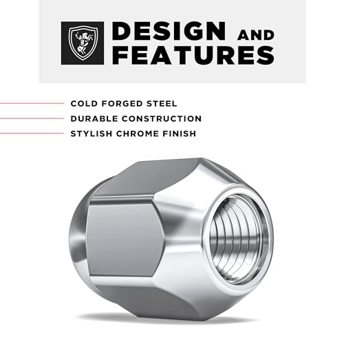 Image of White Knight M12x1.25 Lug Nuts for Select Nissan Frontier, Rogue, Cube, Juke, Leaf, Murano, Quest, Versa and Many More.. Factory Style Chrome Dome Top Acorn - WN11406-20AM (20 Pack)