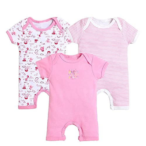 Image of EIO New Born Baby Sleep Suit Romper Body Suits Jump Suit for Boys and Girls Pack of 3