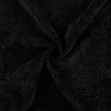 Largeur : 150cm Tissus et Nappes Westeel - Tissu Velours Côtelé - par 50cm - 23 Coloris 330g/m² Pour Tapisseries d\'Ameublement, Sacs Banane, Robes, Canapés (Noir)