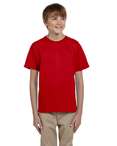 Fruit of the Loom Youth 5 oz. HD Cotton™ T-Shirt M TRUE RED