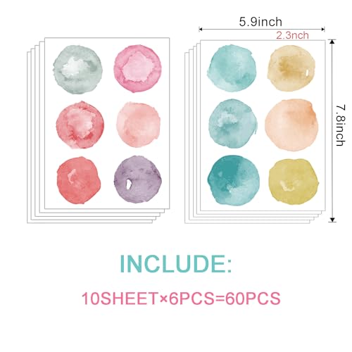 Polka Dot Wall Decals Removable Watercolor Colorful Wall Sticker for Kids Baby Girls Living Room Bedroom Playroom 48dots (Colorful Planet)