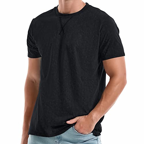 KLIEGOU Men's T-Shirts - Premium Cotton Crew Neck Tees S - 4XL