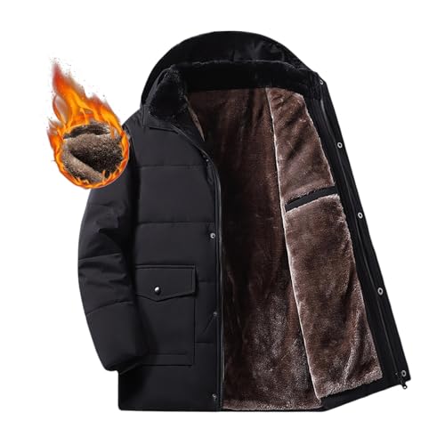 Veste hiver homme chaude avec doublure polaire et capuche