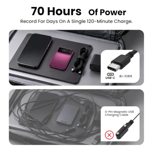 Comu Action Pro, AI Voice Recorder, Automatic AI Docs, 70H+ Battery Life - image 8