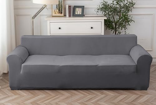 Copridivano 3 Posti (180-260CM) Con Braccioli, Copridivani in Velluto Elasticizzato