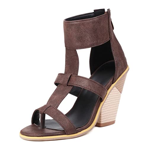 Alyaafifa Chunky High Heel Sandals for Women Open Toe Stacked Heel Booties Summer Dress Shoes Snakeskin Animal Print Party Event Wedding Vacation