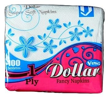 SPOTKLEAN 1 Ply Tissue Paper Napkin/Paper Napkin/Kitchen Napkin/Table Napkin/Dinning Table Napkin 30 X 30cm, 100 Pcs/pack