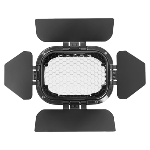Image of GODOX BD-07 II Barn Door Compatible for Godox AD200Pro II Pocket Flash, with Detachable Honeycomb Grid and 4 Color Gel Filters