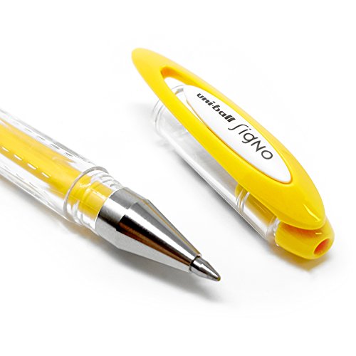 Caneta Gel Signo Angelic Color 0,7 mm Amarelo Ref.UM-120AC Uni-Ball