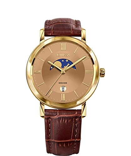 JOWISSA Gold/Braun Magno Schweizer Herrenuhr J4.274.L
