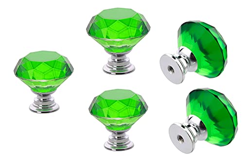 LXM Diamond Shape Crystal Glass 30mm Kitchen Cabinet Door Drawer ...