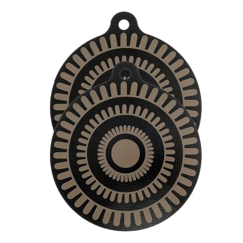 Flaroey Alfombrilla protectora de silicona termocromática para placa de inducción, 2 unidades