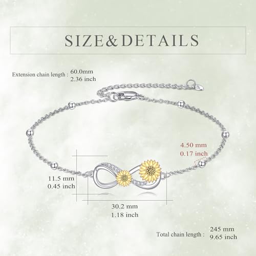 Image of POPLYKE Ladybug /Dragonfly /Bee /Paw Bracelet for Women Sterling SIlver Bracelet /Anklet Jewelry Gift for Women