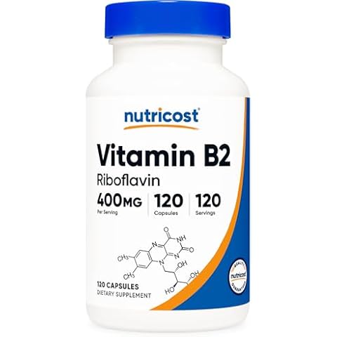 Nutricost Vitamin B2 Riboflavin 400mg Capsules Cover