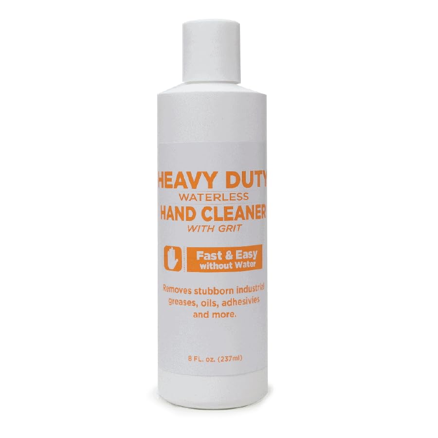 CoreTex Heavy Duty Waterless Hand Cleaner with Grit - 8oz Bottle of Waterless Hand Cleaner to Easily Remove Industrial Greases, Oils, Adhesives, & More - Perfect for Hard Working Environments