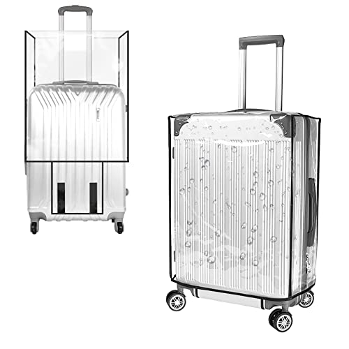Cosmos 1 Pc Luggage Cover Clear PVC Suitcase Cover Protector Travel Luggage Transparent Protective Cover Waterproof and Dustproof Luggage Suitcase Protector for Women and Men (30 Inch)