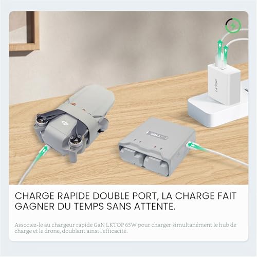 Hub de charge de batterie bidirectionnel DJI Mini 4K anti panne
