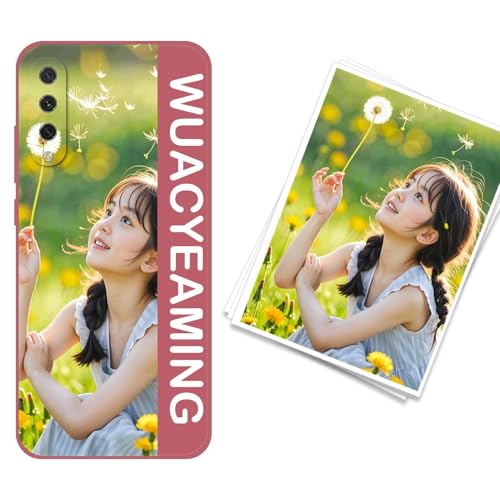 WUACYEAMING Funda Compatible y Personalizada para Xiaomi Mi A3,Personalizable Case con Foto Imagen o Texto,Material de Silicona líquida Suave Antigolpes Protector Cover Rojo