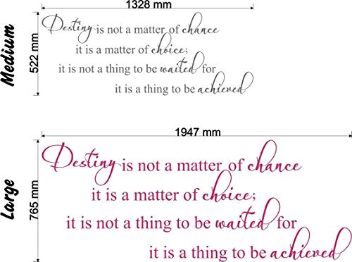 Wonderous Wall Art The Most Wasted of All Days-Wall - Adhesivo Decorativo para Pared (tamaño pequeño), diseño con Texto en inglés Lounge Kitchen Dining Room, Color Negro