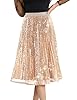 Bridesmay Sparkly Sequin Pleated Skirts Knee Lengt... #1